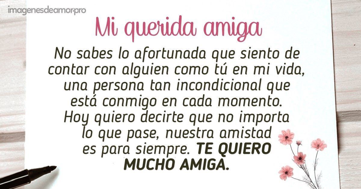 Carta A Una Amiga Incondicional - iCartas.org
