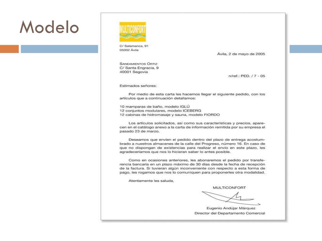 Carta Comercial De Una Empresa - iCartas.org