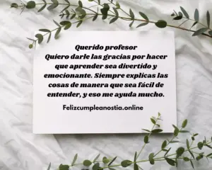 Lee más sobre el artículo Carta Corta Para Una Maestra