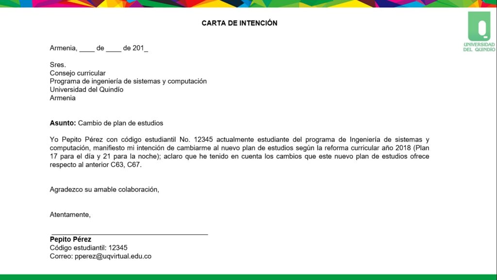 Carta De Solicitud De Cambio De Sede Universitaria - iCartas.org