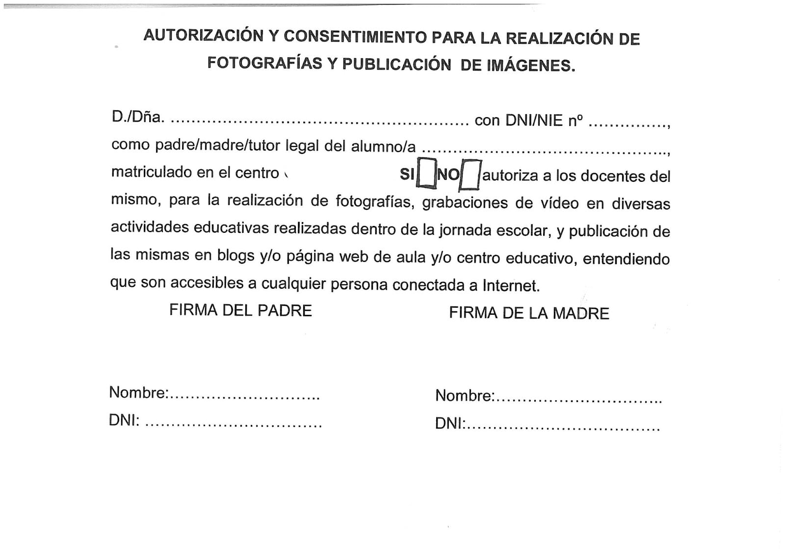 Carta De Permiso De Los Padres - iCartas.org