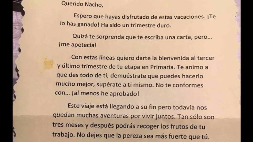 Carta De Un Alumno A Su Maestro - iCartas.org