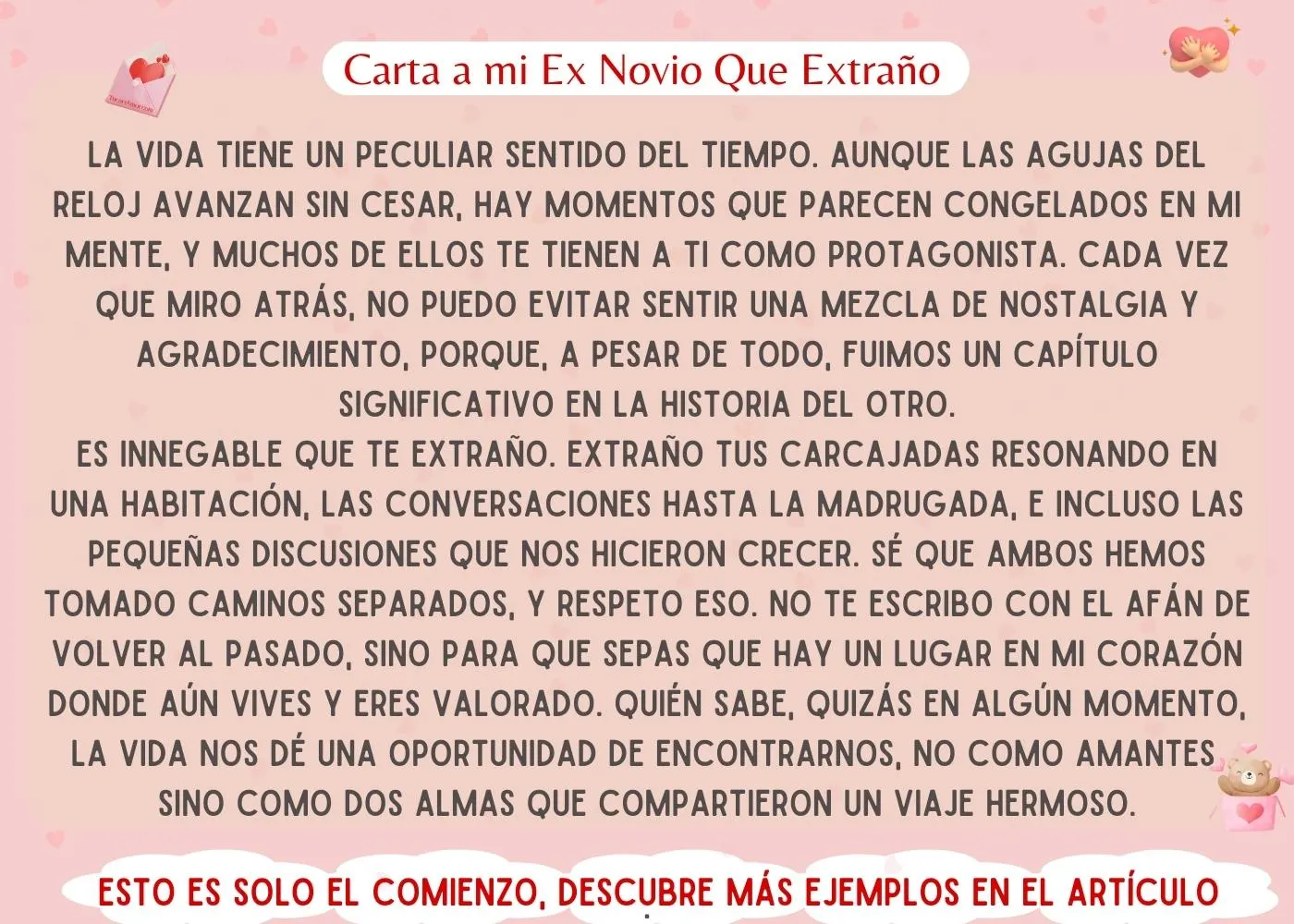 Carta Para Mi Ex: Te Extraño - iCartas.org