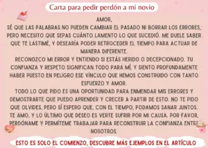 Lee más sobre el artículo Carta Pidiendo Perdón A Un Amor